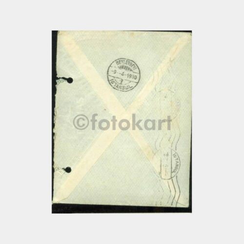 1930 Beylerbeyi Varış Damgalı Suriye Zarfı - Görsel 2