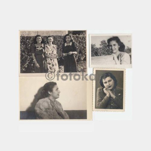 1970 Suriye Halep Kadın 4 Adet Albüm Fotoğraf