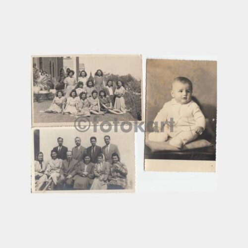 1960 Suriye Halep Albümden Çıkma 3 Adet Fotoğraf