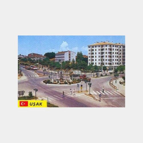 Uşak Meydandan Görünüm Kartpostal