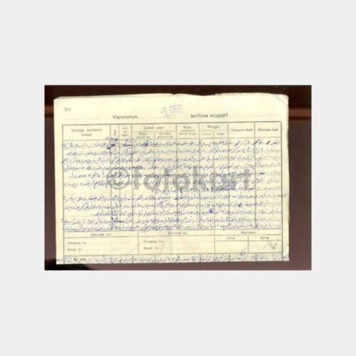 1930 Vapur Sefer Defterinde Eski Türkçe Yazı - Görsel 4