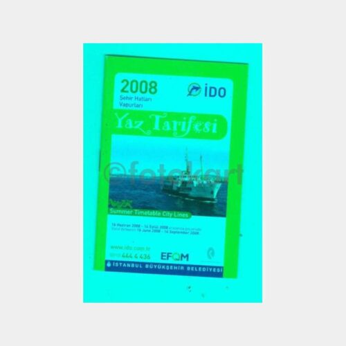 2008 Şehir Hatları Vapurları Tarifesi