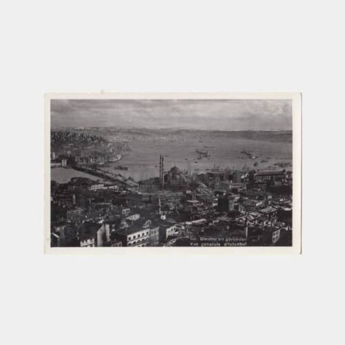 1930 İstanbul Panorama Liman Vapurlar Kartpostal
