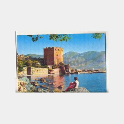 Alanya Sahili Kale Görünüşü Kartpostal