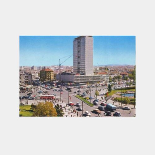 1966 Ankara Kızılay Meydanı Kartpostal