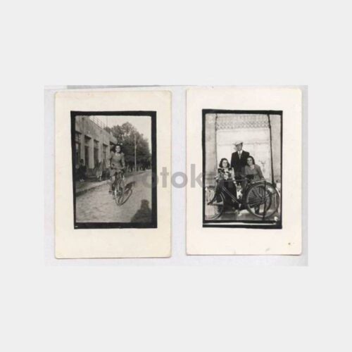 1949 Bisiklet Konulu 2 Adet Fotoğraf