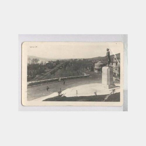 İzmit Ata Heykeli ve İstasyon Görünüş Kartpostal