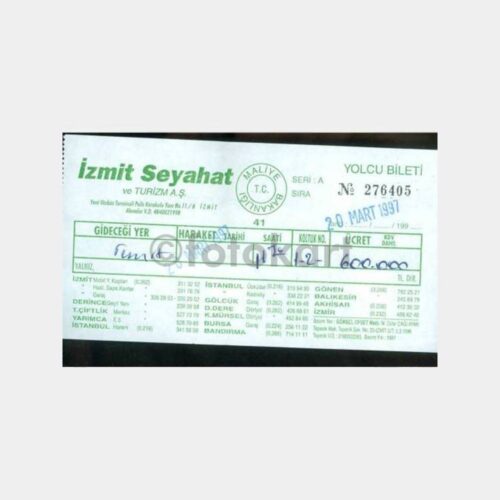 1997 İzmit Seyahat Otobüsleri Bileti