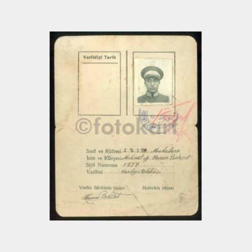 1929 Ordu Zabitanı Hüviyet Varakası - Görsel 2