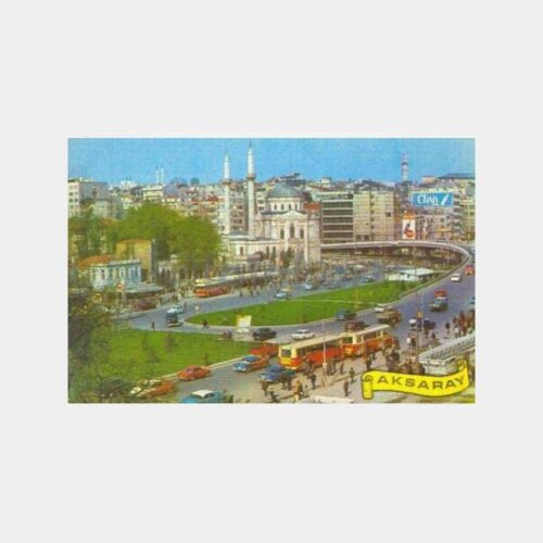 Aksaray Meydanı Otobüsler Kartpostal