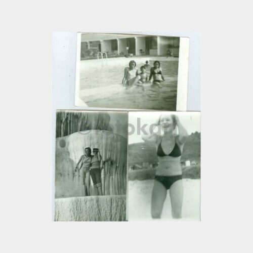 1970 Pamukkale Termal Havuz Konulu 17 Adet Gezi Fotoğraf - Görsel 5