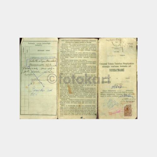 1942 PTT Radyo Ruhsatnamesi - Çok Makbuzlu