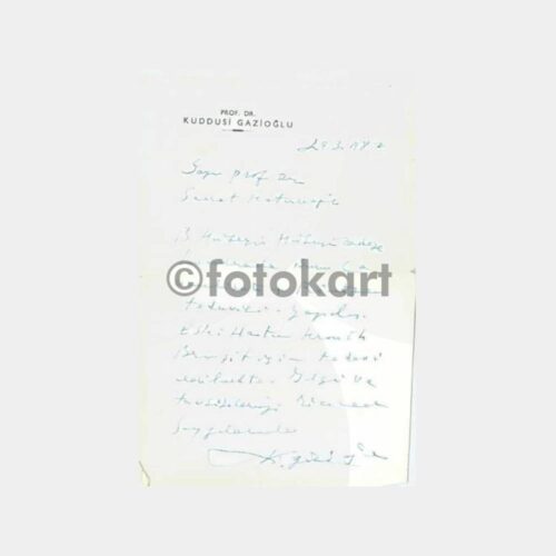 1982 Prof. Dr. Kuddusi Gazioğlu Reçetesi
