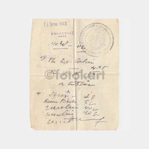 1943 Balat Musevi Hastanesi Reçetesi