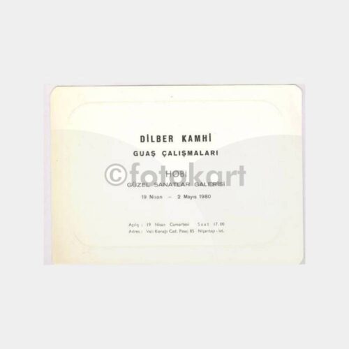 1980 Dilber Kahmi Resim Sergi Davetiyesi