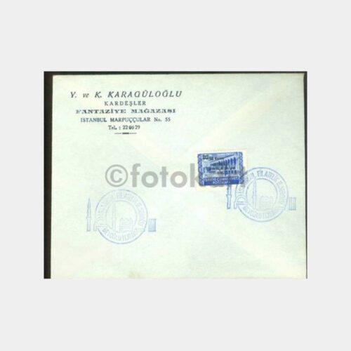 1957 İstanbul Filatelik 2.Sergi 11.11.1957 D3 FDC