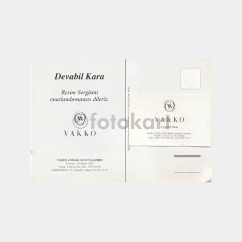 1993 Vakko - Devabil Kaya Sanat Sergi Davetiyesi