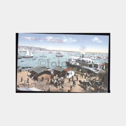 İstanbul Sirkeci İskelesi Reprodüksiyon Kartpostal