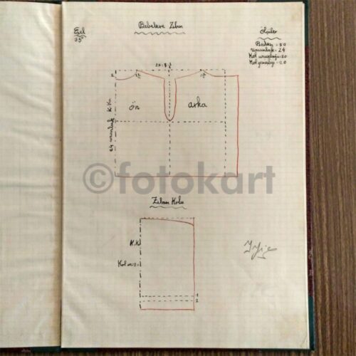 Akşam Kız Sanat Okulu Ödev Defteri, 1940