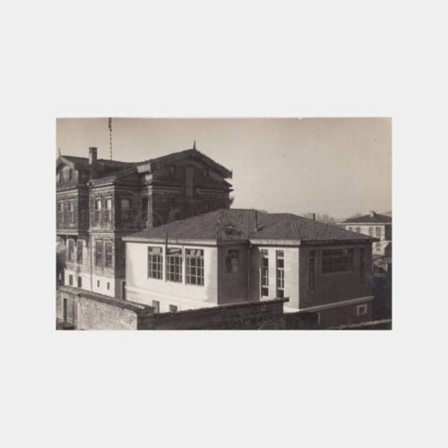 1940 Bartın Ortamektep Görünüş Kartpostal
