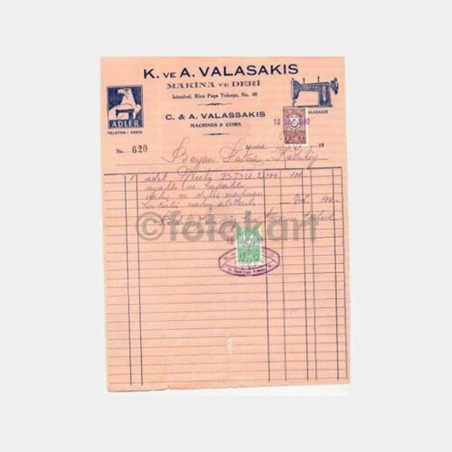 1950 Beyoğlu Libka Ticaret Mağaza Faturası