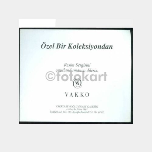 1992 Vakko Beyoğlu Sanat Galerisi Davetiyesi