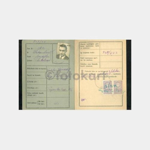1950 Beyoğlu VD Maliye Konulu Vergi Karnesi
