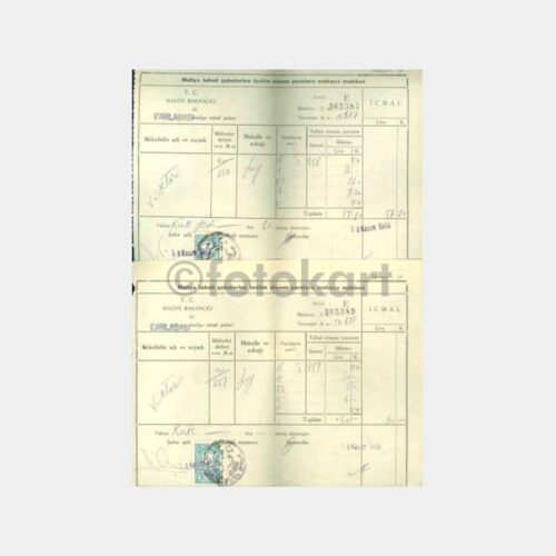 1949 Beyoğlu 2 Adet Vergi Makbuzu