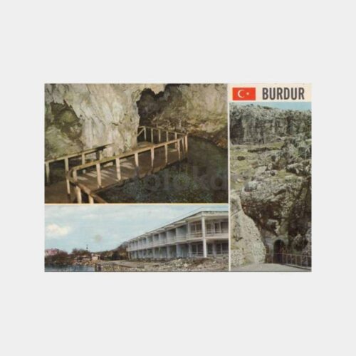 1972 Burdur 3 Görünüş Kartpostal