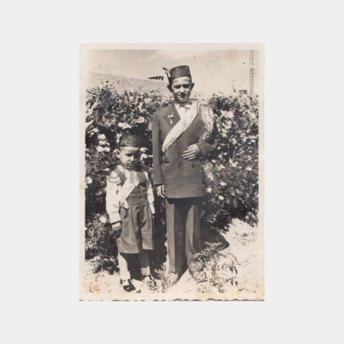 1948 Eskişehir Sünnet Çocukları 2 Adet Fotoğraf - Görsel 2