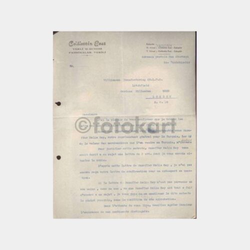 1934 Eskişehir Celalettin Esat-Fabrika Vekili Mektup-Yazı