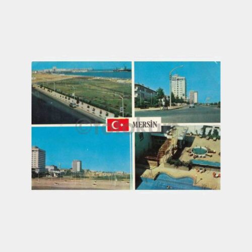 1990 Mersin 4 Görünüş Kartpostal