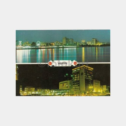 1980 Mersin 2 Gece Görünüş Kartpostal