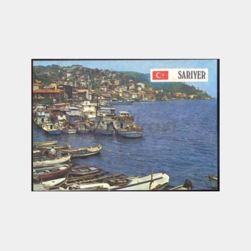 Sarıyer Sahilde Balıkçı Tekneleri Kartpostal