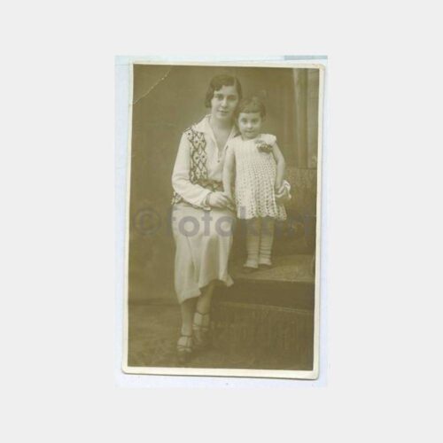 1932 Anne Çocuk Görünüş Stüdyo Fotoğraf