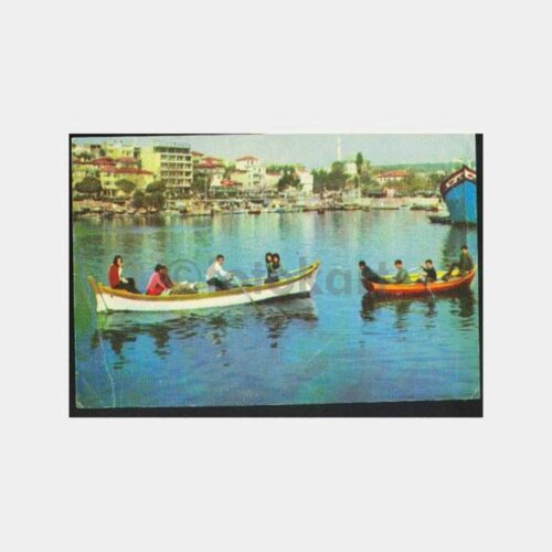 Tekirdağ Sahilde Sandal Görünüş Kartpostal