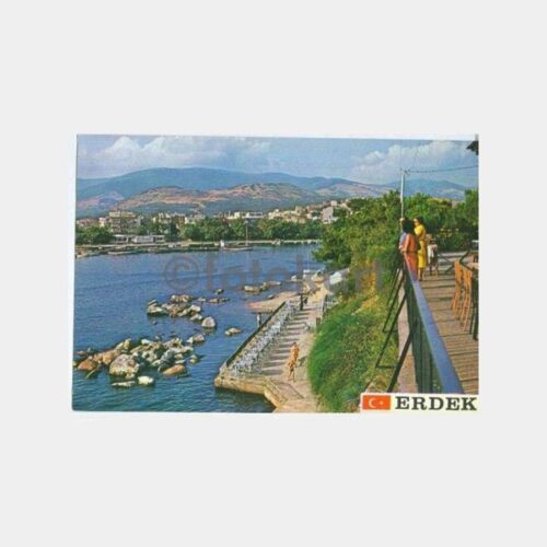 1975 Erdek Sahil Adadan Görünüş Kartpostal