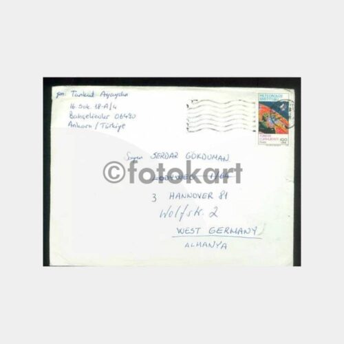 1995 Meteoroloji Pullu Zarf