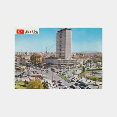 1975 Ankara Kızılay Meydanı Görünüş Kartpostal