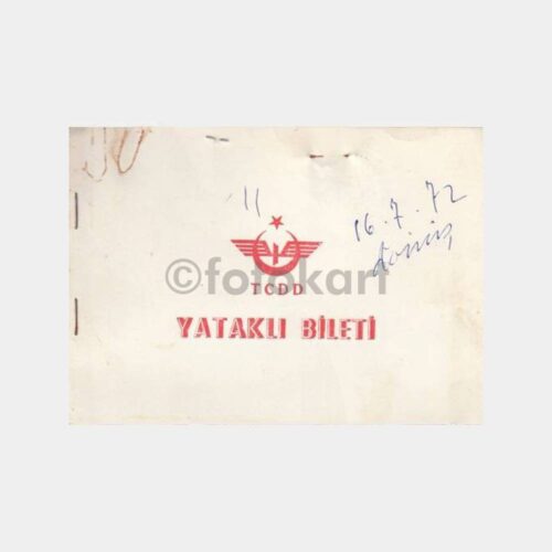 1972 Tren Ankara-Haydarpaşa Yolcu Yataklı Bileti