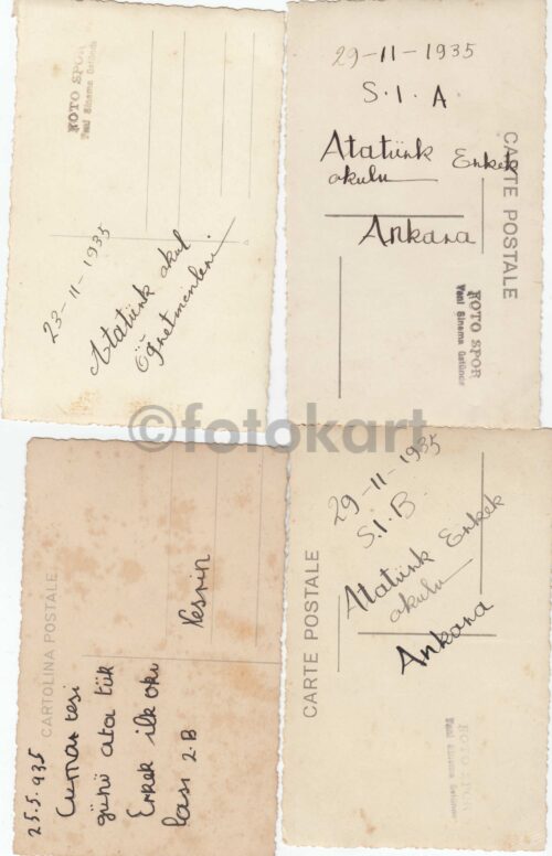 1935 Ankara Atatürk Okulu 4 Adet Fotoğraf - Görsel 2