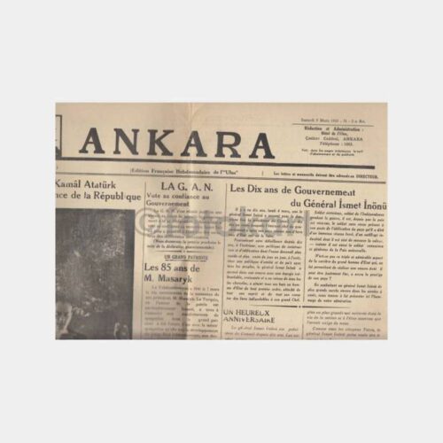 1935 Ankara - Fransızca Gazete - Görsel 2