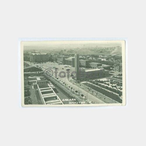 1930 Ankara Demiryolları Tren İstasyon Bina Fotokart