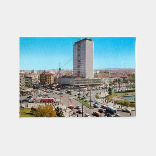 1969 Ankara Kızılay Meydanı Görünüş Kartpostal