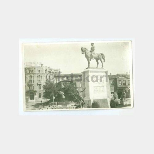 1932 Ankara Ulus Atatürk Heykeli Damgalı Kartpostal