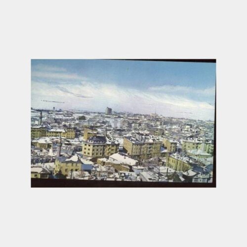 Erzurum Şehirden Karlı Bir Görünüş Kartpostal
