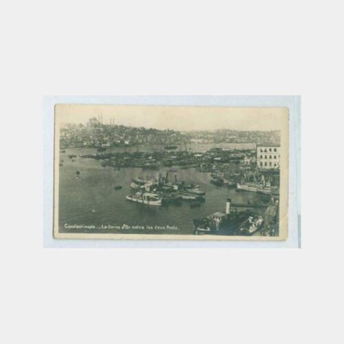 1930 İstanbul Haliç Tekne Mavna Görünüş Kartpostal