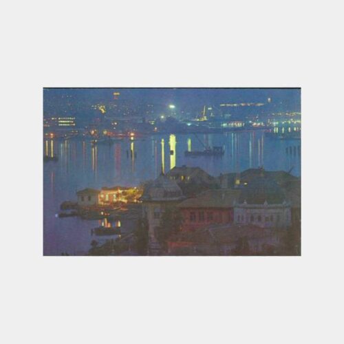 1970 İstanbul Haliç Gece Görünüş Kartpostal