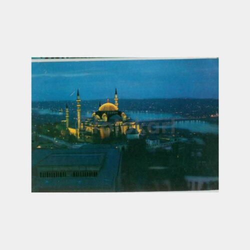 1974 Süleymaniye Haliç Gece Görünüş Kartpostal
