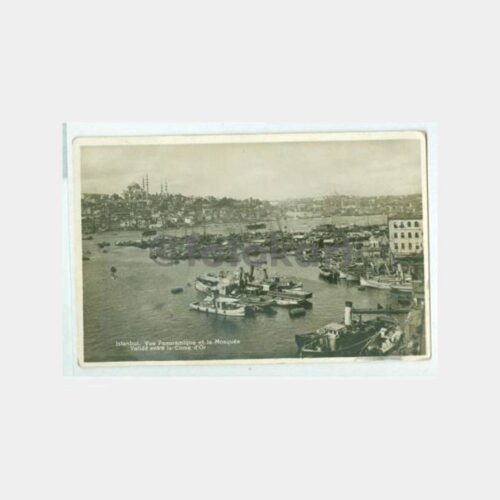 1928 Haliç Mavnalar Tekneler Görünüş Kartpostal
